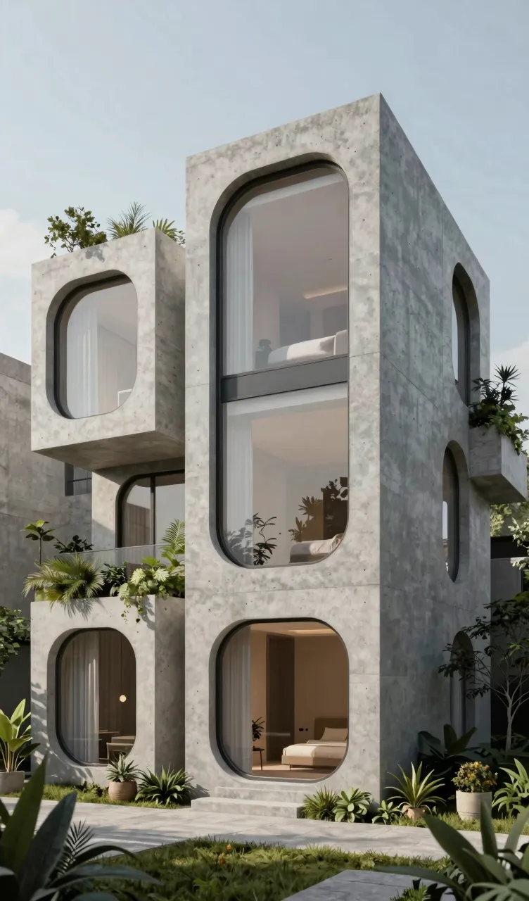 Futurist Concrete Habitat