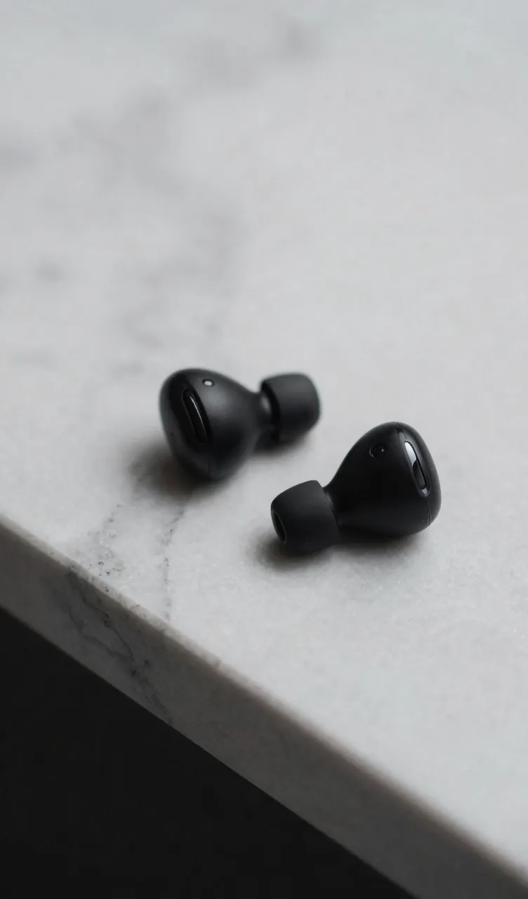 Matte Earbuds on Marble