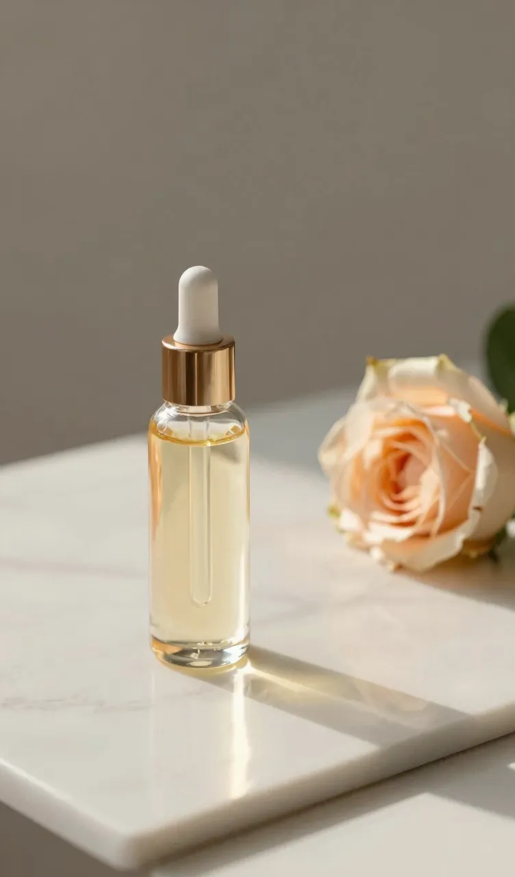 Skincare Bottle + Rose